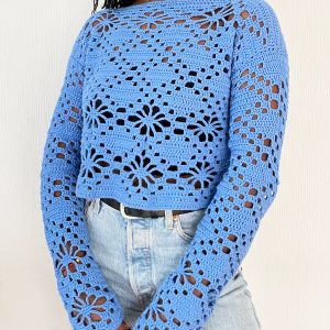 Crochet floral top